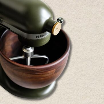 Walnut Mixer Bowl